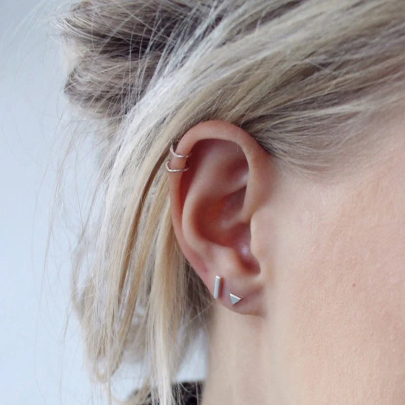 2 шт. Мужские Винтажные серьги Клипсы из нержавеющей стали|Серьги-клипсы| |