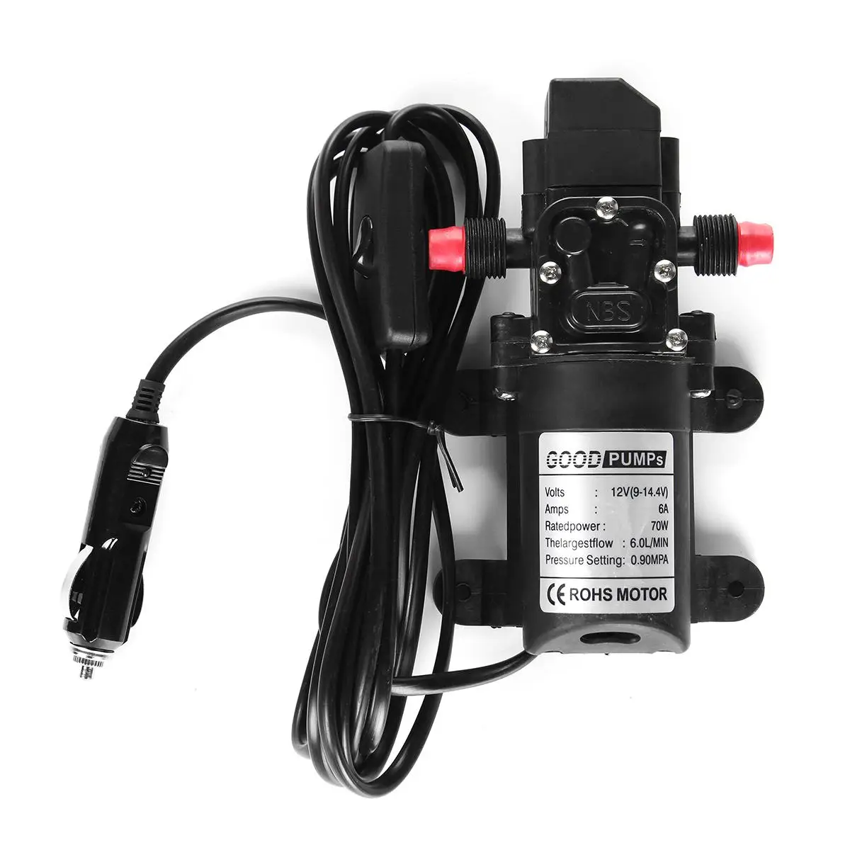 

70W DC 12V Portable High Pressure Car Electric Washer Wash Water Pump Set Tools Kit