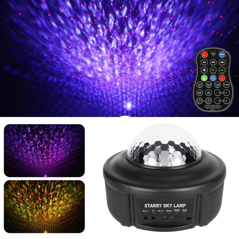 

Starry Sky Night Light LED Laser Stage Projector Light Bluetooth Music Lamp Household USB Rechargeable for Wedding Birthday