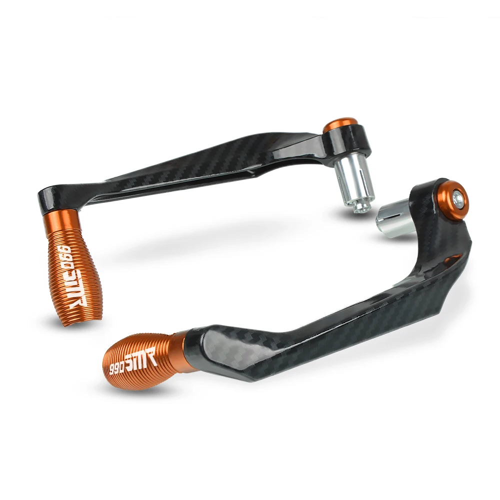 

Universal Motorcycle Accessories HandleBar Grips End Brake Clutch Lever Guard Levers protection For 990 SMR With 990SMR Logo