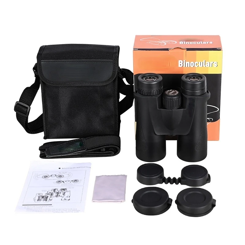 

10x42 Binoculars Hunting and Tourism BAK4 Prism FMC Coating HD Low Light Night Vision Professional Powerful Military Telescope