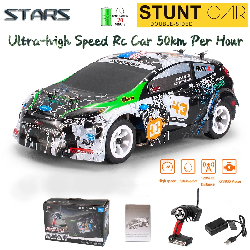 

Stars K989 Remote Control Four-Wheel Drive Car Charger Electric Toys Mini Race Car 1:28-Ratio High-Speed Off-Road Vehicle