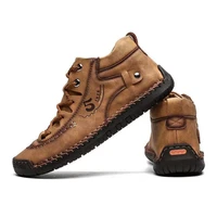 mens comfortable casual shoes fashion casual ankle boots male business leather shoes outdoor comfortable hiking shoes