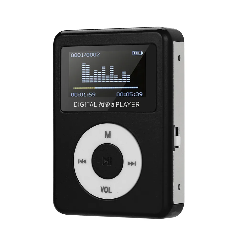 

USB Mini MP3 Player High Quality USB 2.0/1.1 Rechargerable LCD Screen 3.5mm Stereo Jack Support 32GB Micro SD TF Card MP3 Player