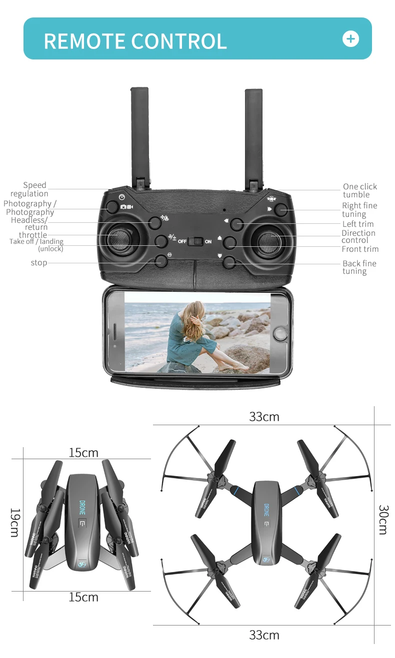 

TLXT S173 Mini Drone with Dual Camera 4K HD Professiona Wide Angle WIFI FPV Fixed Height Foldable Quadcopter Remote Control Toys