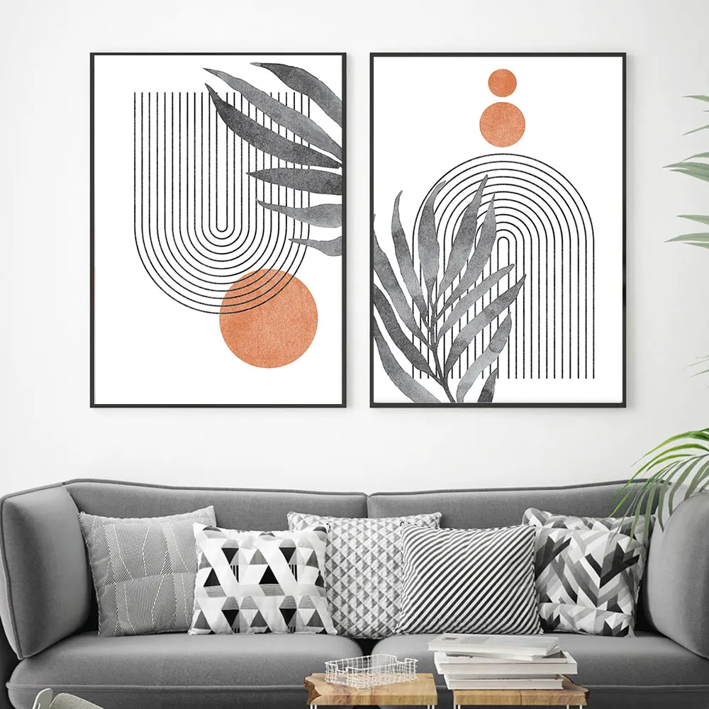 

Abstract Geometric Poster Mid Century Canvas Painting Minimal Gallery Art Print Modern Wall Picture Living For Room Home Decor