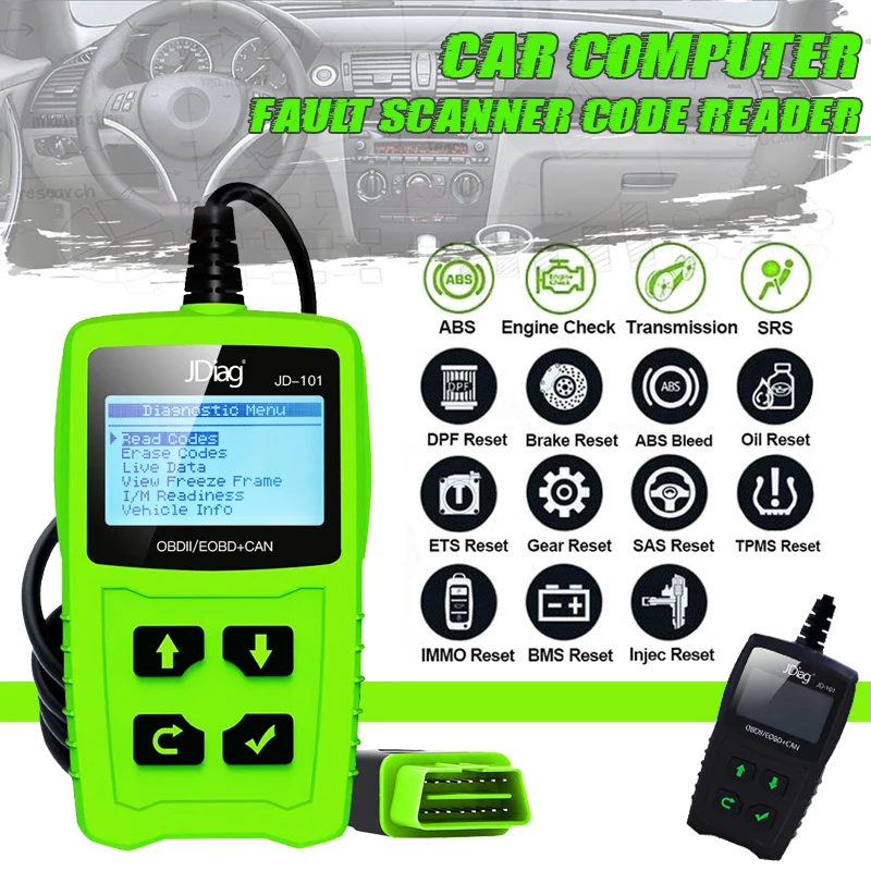 Новый тестер OBD сканер кода неисправности двигателя считыватель Авто