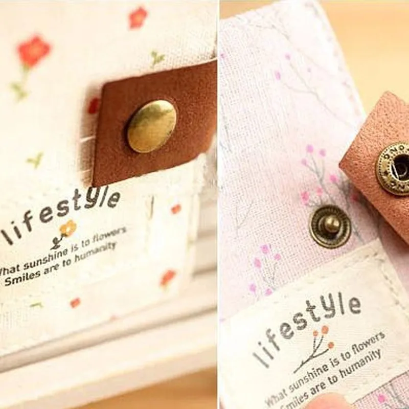 

Cute Women Business Card Holder Case Book Canvas Bank Credit Card Clip Wallet Cardholder Print Floral ID Card Bag 20 Bits