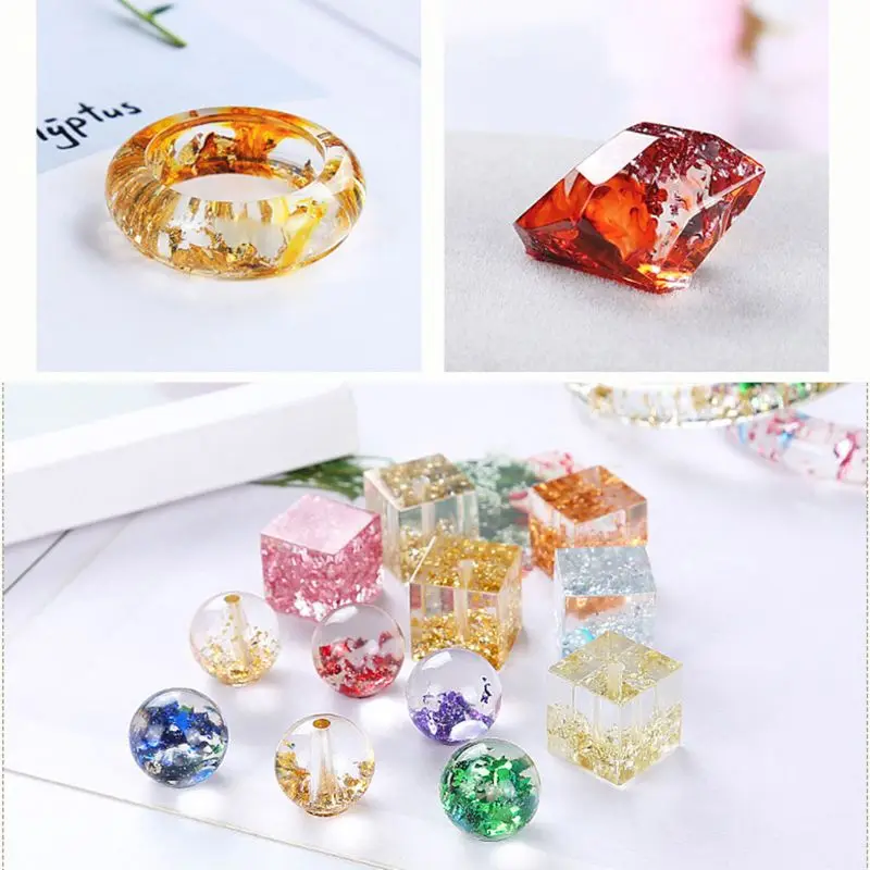 12 Colors Gold Foil Decorative Paper Resin Mold Fillings Shiny Sequins Filling Materials Jewelry Making | Украшения и аксессуары