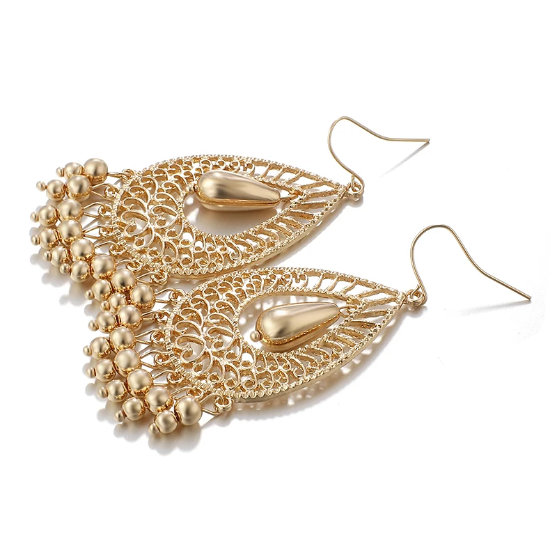 AENSOA Bohemian Ethnic Water Drop Tassels Earrings For Women Vintage Temperament Elegant Long Pendant Fashion Jewelry | Украшения и