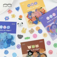 100 pcslot cute expression mini paper sticker decorative scrapbook planner stickers kawaii stationery school supplies papeleria