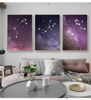 wall art twelve constellations canvas posters zodiac astrology sign print painting for living room nursery kids room decor