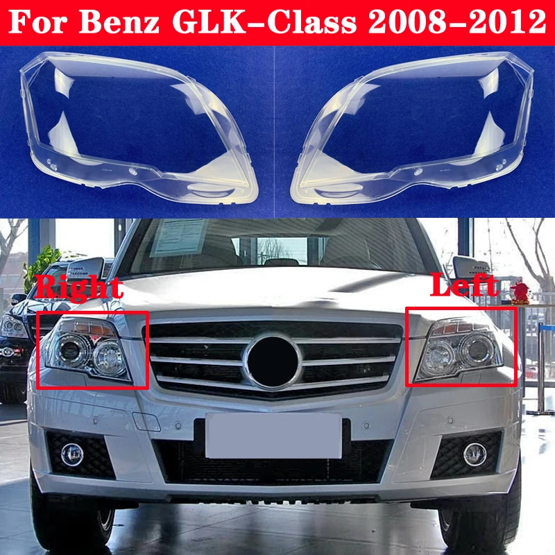 

Auto Light Caps For Mercedes-Benz GLK-Class GLK300 2008-2012 Headlight Cover Transparent Lampshade Lamp Case Glass Lens Shell
