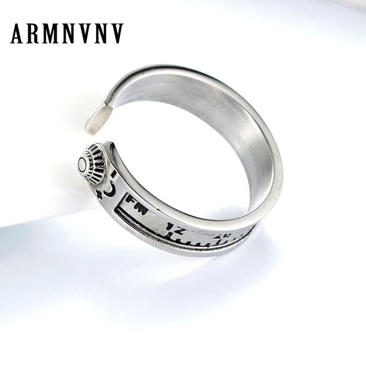 Ретро из титановой стали 52 Герц радио кольцо частота одиночный КИТ кольца