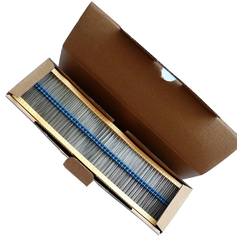 100PCS 1/4W 1R~22M 1% Metal film resistor 100R 220R 1K 1.5K 2.2K 4.7K 10K 22K 47K 100K 100 220 1K5 2K2 4K7 ohm resistance