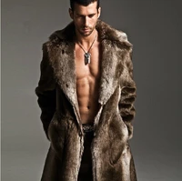 100 cm long real fox fur coat men natural genuine sliver fox fur jacket turn down collar winter fashion warm fox fur coat fm 002