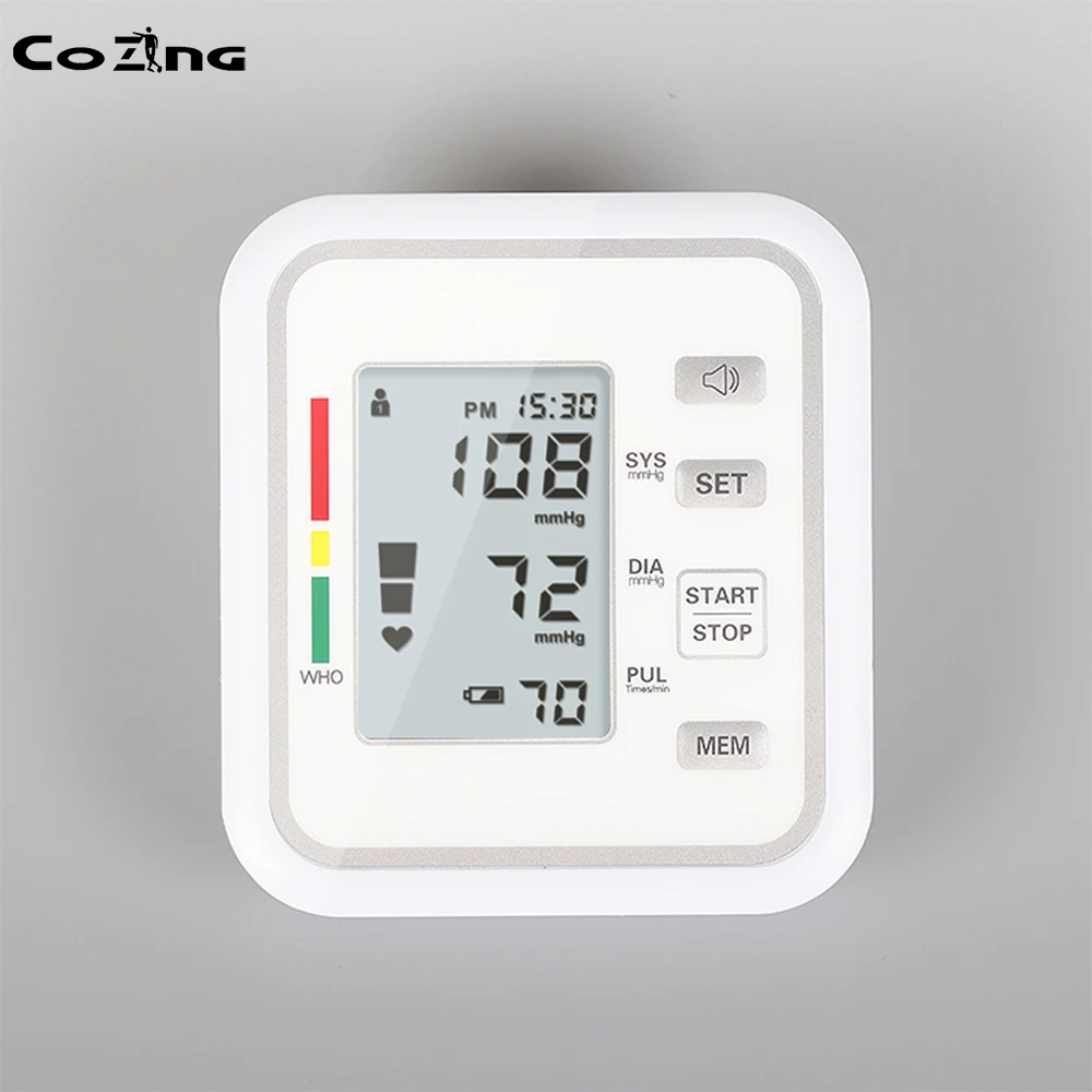 Автоматический цифровой монитор кровяного давления верхней руки пульсометр
