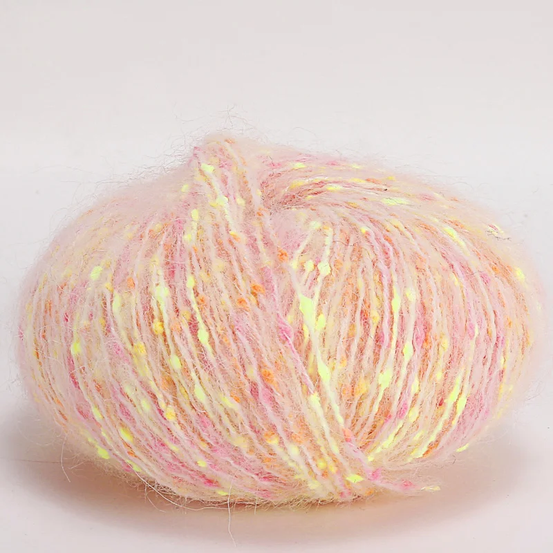 4 шт сегментная окрашенная Акриловая мохеровая пряжа мягкая теплая трикотажная