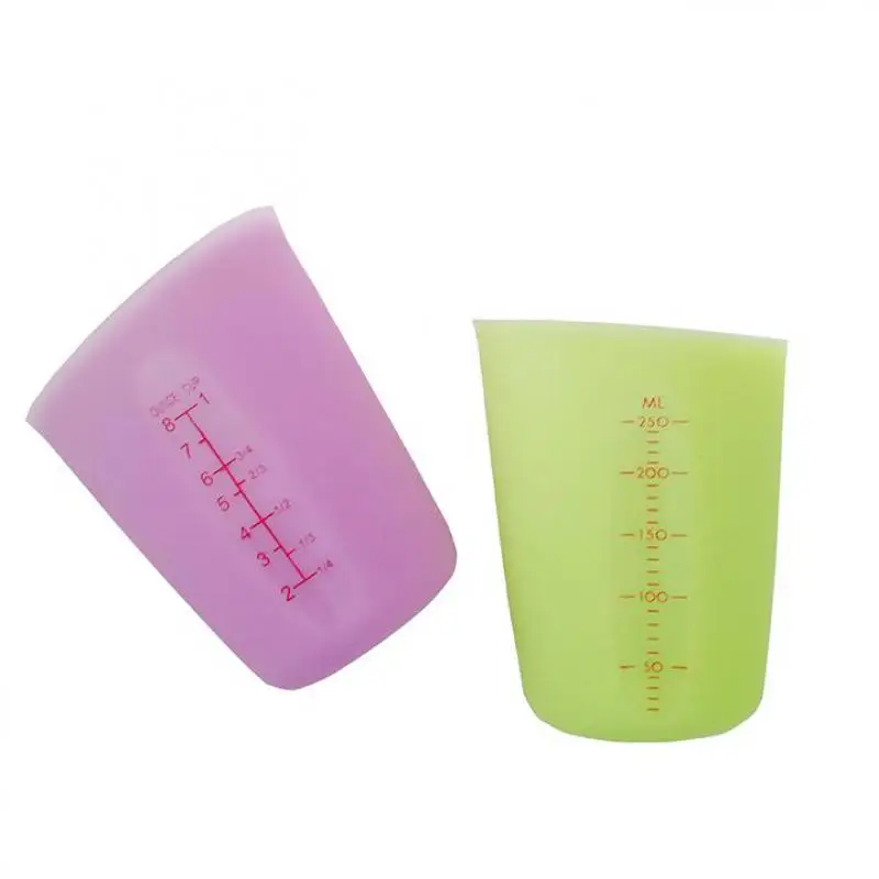 

250ml Thickened Silica Gel Measuring Cup Household Kitchen Baking Tools Anti Scald And Slip 250ml Heat Drop Resistant Measuring