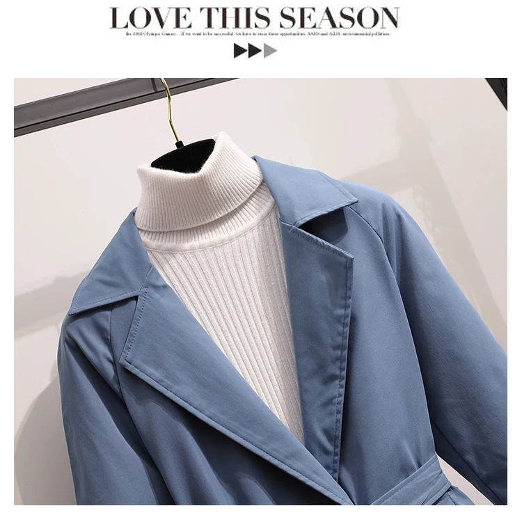 

Jacket Women's Autumn 2021 Casaco Feminino Long Sleeve Manteau Femme Temperament Office Gabardina Mujer Trench Coat for Women