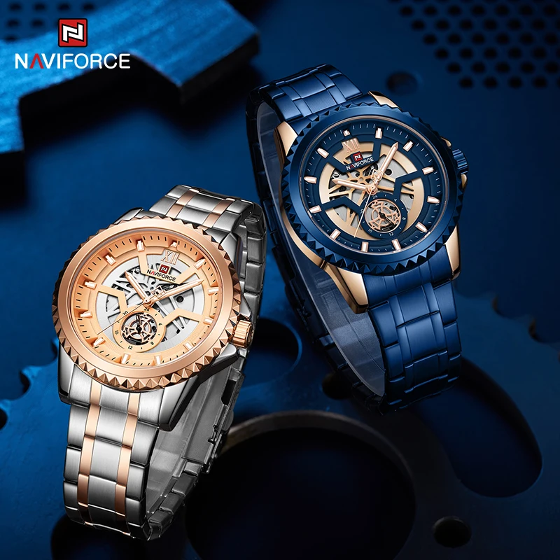 

NAVIFORCE Luxury Brand Gold Men Watches Fashion Quartz Man Wristwatch Military Sport Waterproof Male Clock Relogios Masculino