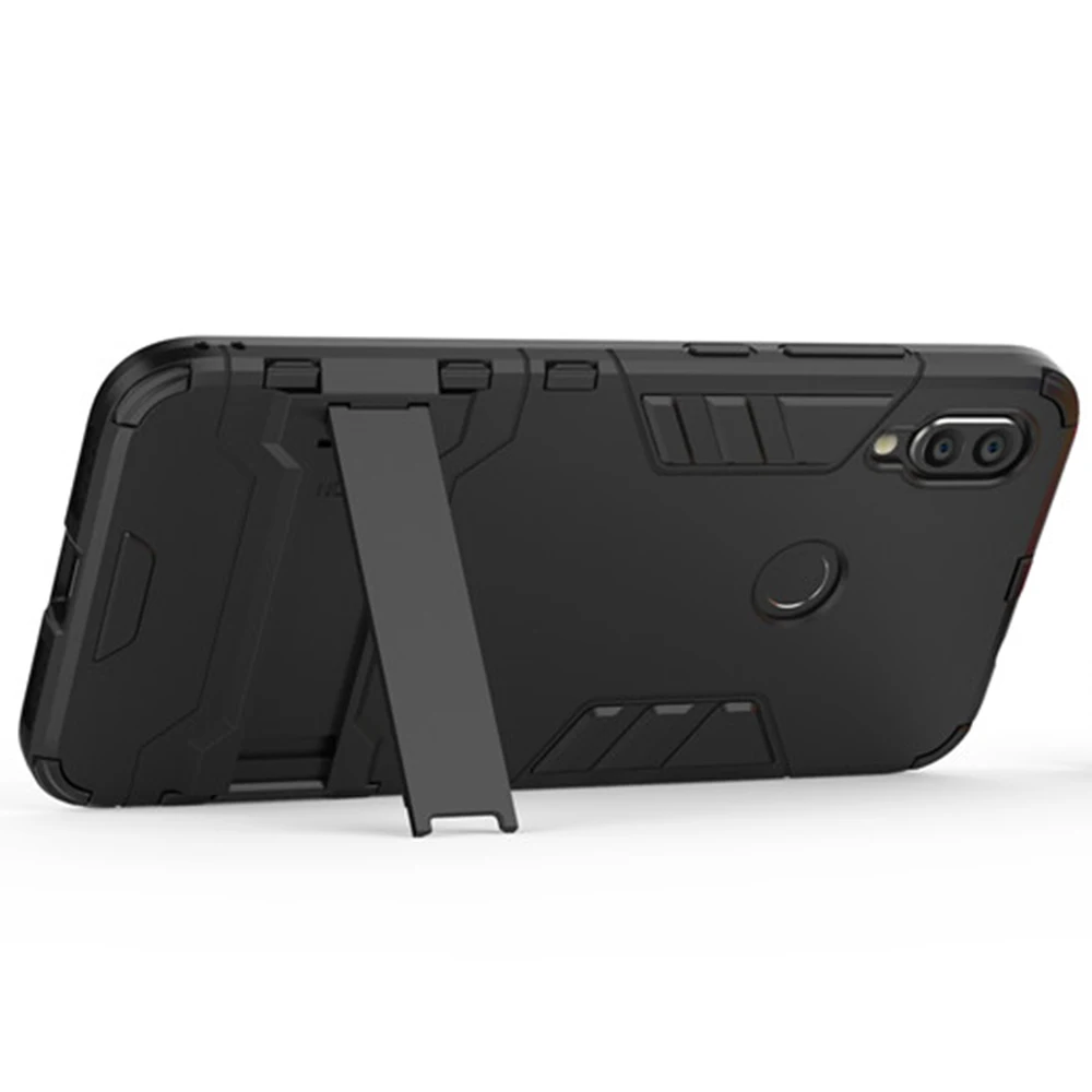 Для Xiaomi Redmi Note 7 чехол Роскошный Железный человек Стенд чехол жесткий Броня+ Мягкий Силиконовый ТПУ чехол для Xiaomi Redmi Note 7