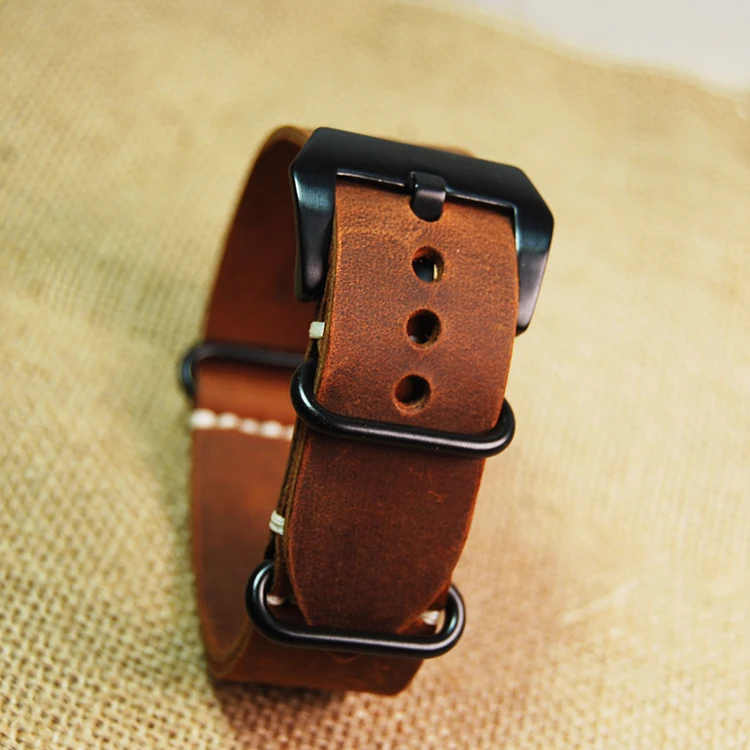 

New replacement for Garmin Fenix 3 Watch Band Strap crazy horse leather nato