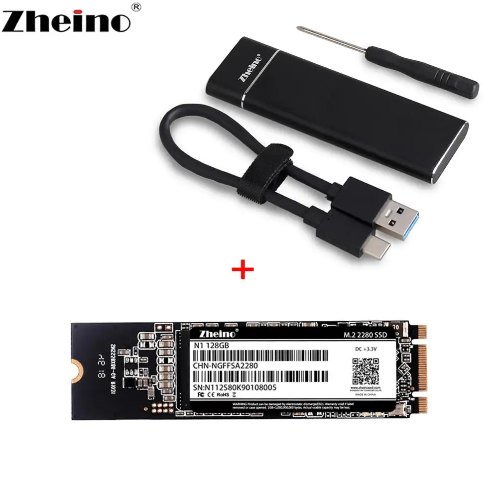Zheino M.2 2280 внешний SSD для USB 3 1 Type C портативный Внешний жесткий диск ПК ноутбука