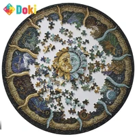doki 1000 pieces chinese zodiac round geometrical photo puzzle for adults kids diy educational toy jigsaw puzzle paper gift 2022