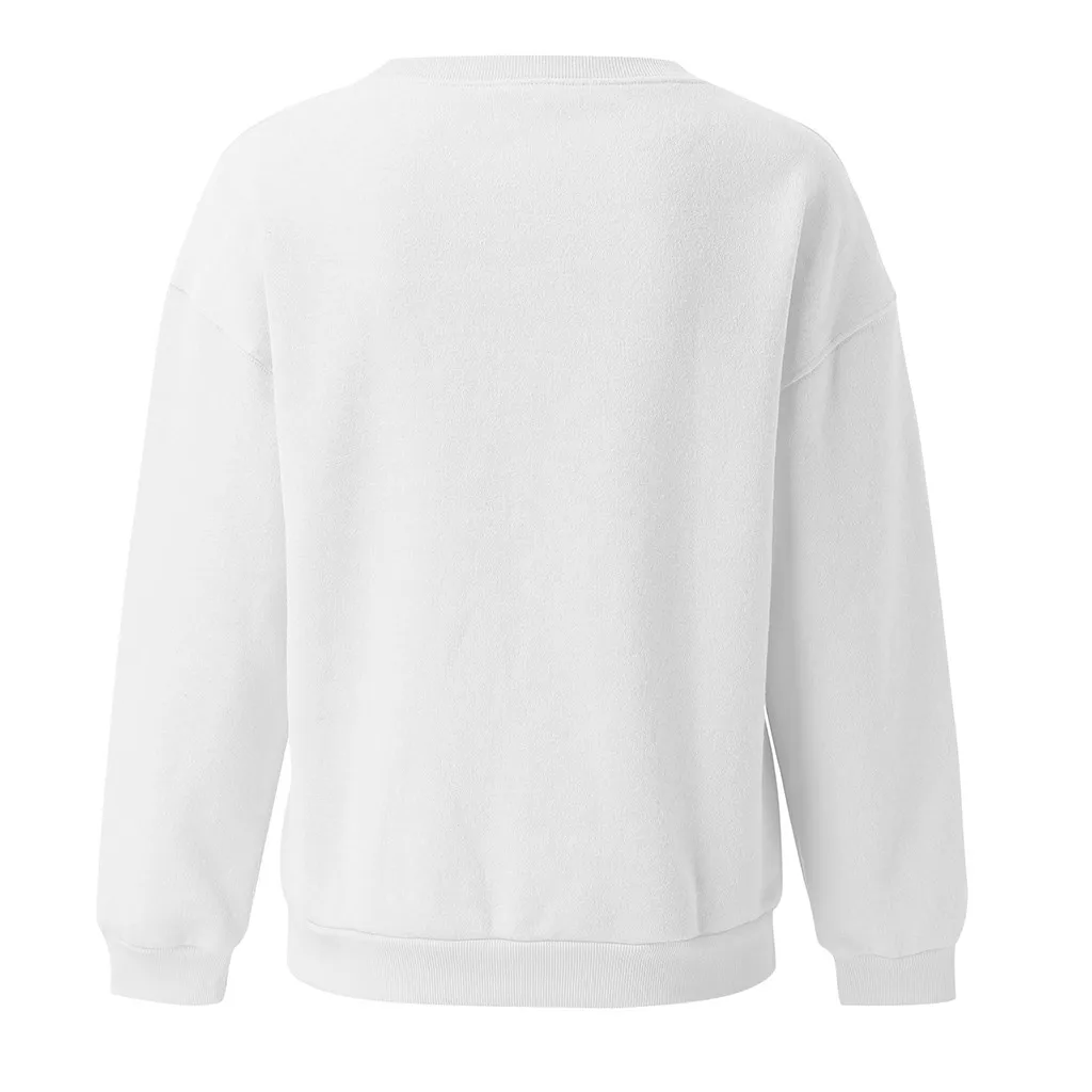 

FREE OSTRICH Women's autumn fashion sports print casual loose long-sleeved round neck sweater letters printed simple sweatshirt