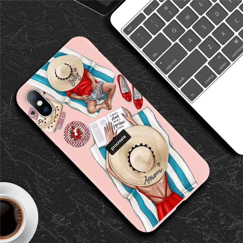 AC6424 Lovebay для iPhone 6, 6 s, 7, 8 Plus, 11 Pro Max X, XR, XS Max, чехол для телефона с изображением мультяшного жирафа, мягкий ТПУ чехол для королевы, конфет, Парижа, девушки - Цвет: AC6424