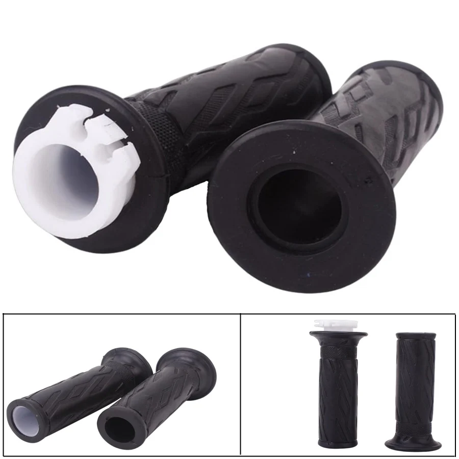 Черные резиновые ручки для мотоциклов Suzuki Burgman AN400 AN650 B-King GSX1300 Hayabusa GSXR 600 750 1000, запчасти для руля Черные резиновые ручки для мотоциклов Suzuki Burgman AN400 AN650 B-King GSX1300 Hayabusa GSXR 600 750 1000, запчасти для руля