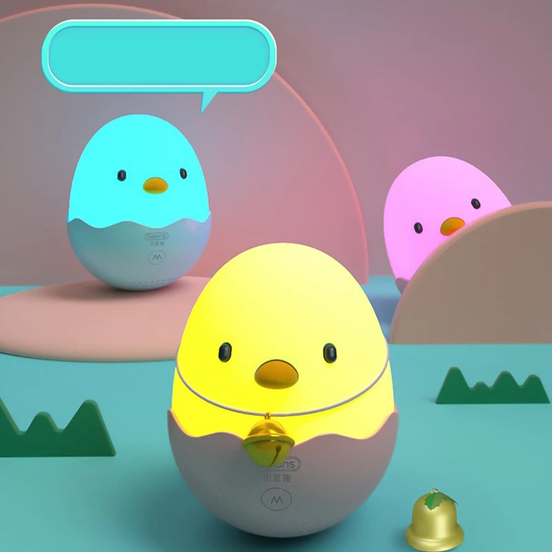 Музыкальная погремушка с динамическим балансом Beiens для цыплят грызунок мигающая