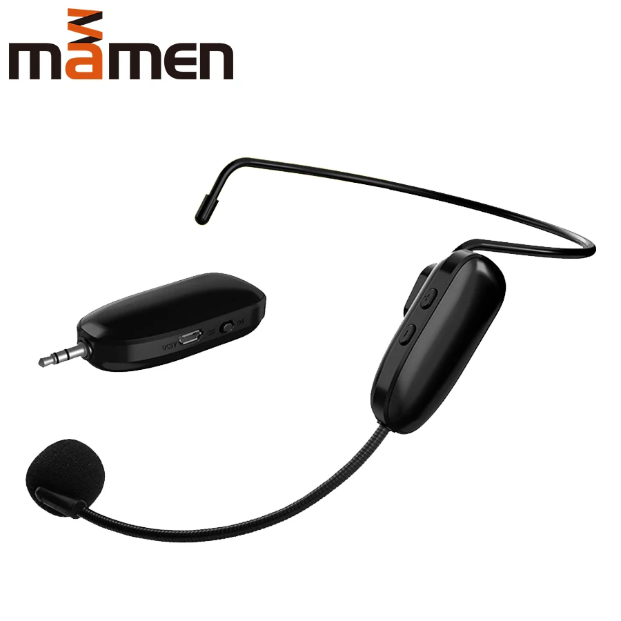 Беспроводной микрофон MAMEN 2 4G Громкая гарнитура UHF Профессиональный передатчик