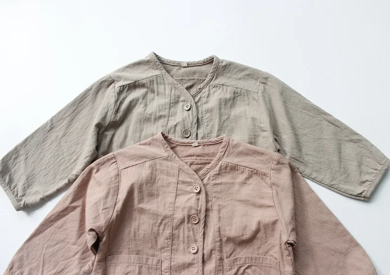 Куртка хлопковая льняная унисекс однотонная на осень |