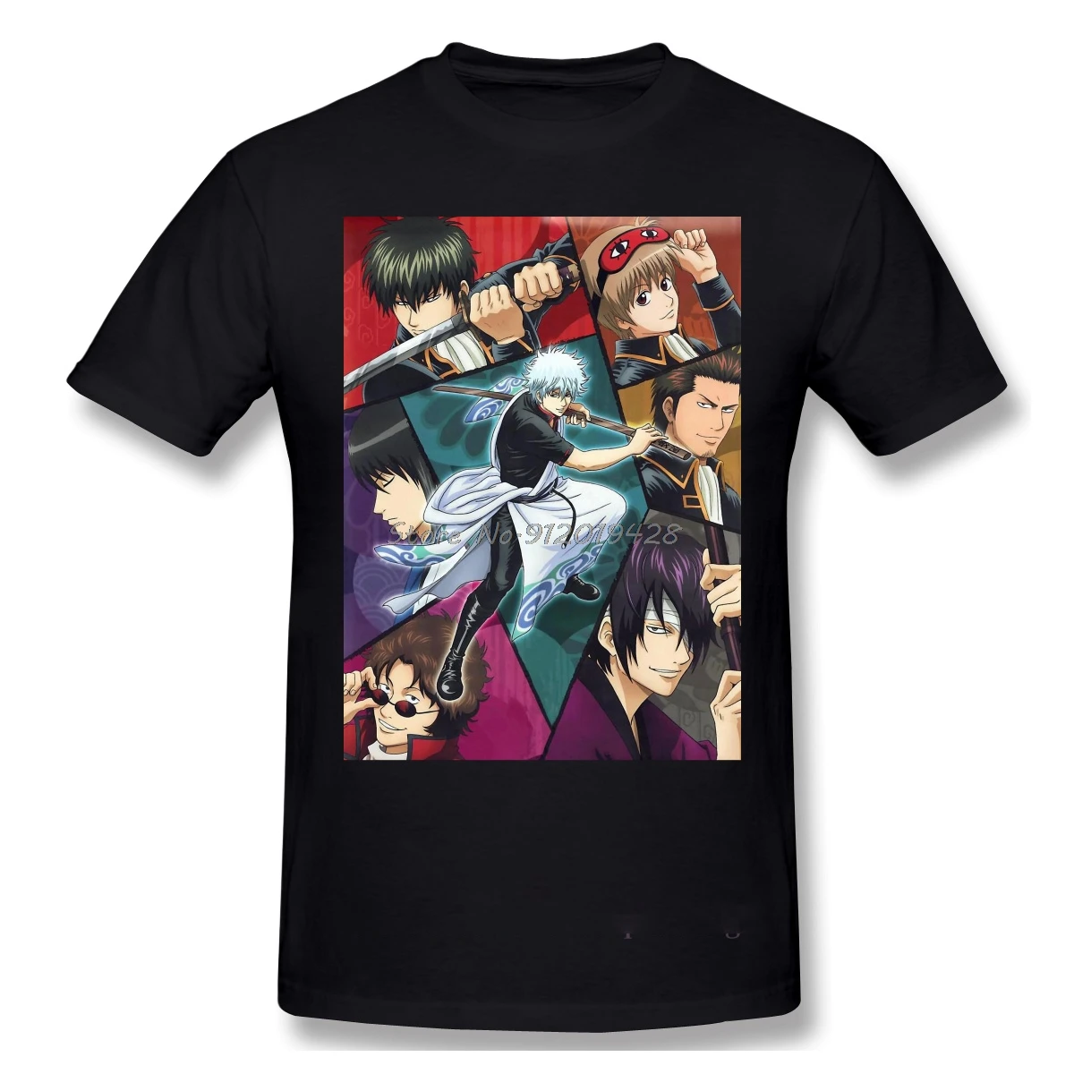 

Manga Gintama Janpanese Anime 2021 New Arrival T-Shirt Gintama Active Tees Streetwear Harajuku Cotton For Men