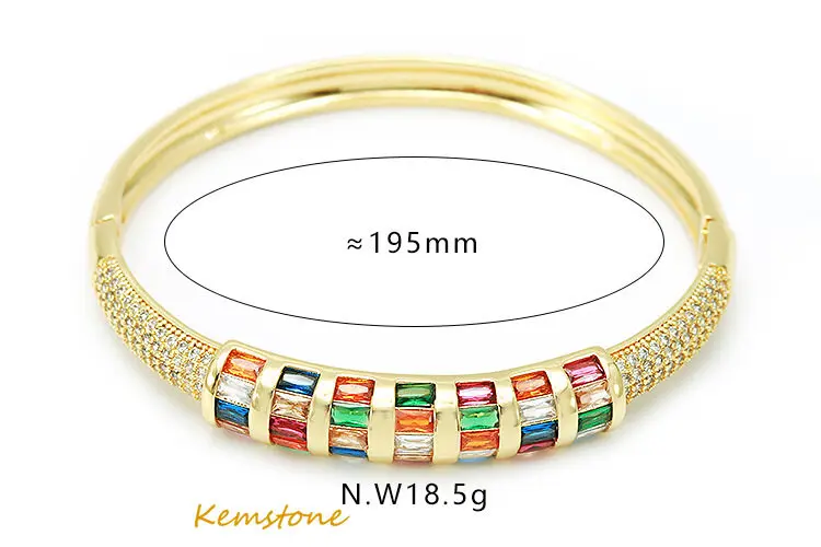 Новый Модный Красочный Блестящий циркониевый браслет от Kemstone для женщин
