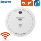 Новый ультратонкий детектор дыма Tuya с Wi-Fi, противопожарное оборудование с сертификатом CE, датчик дыма Smartlife для дымовой сигнализации