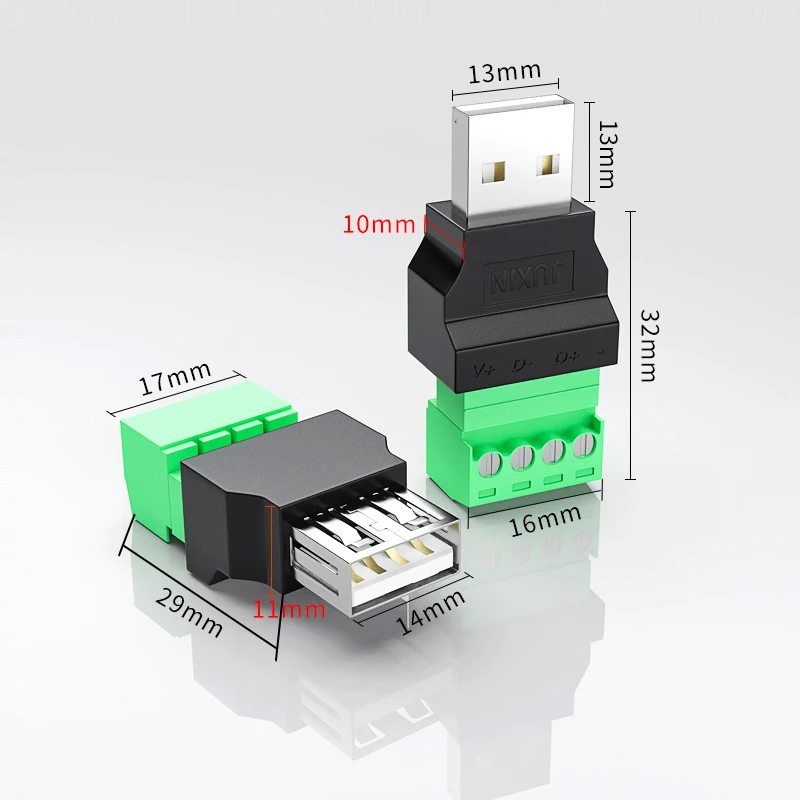 1 шт. гнездо USB для винтового разъема штекер с защитным разъемом USB2.0 гнездовой