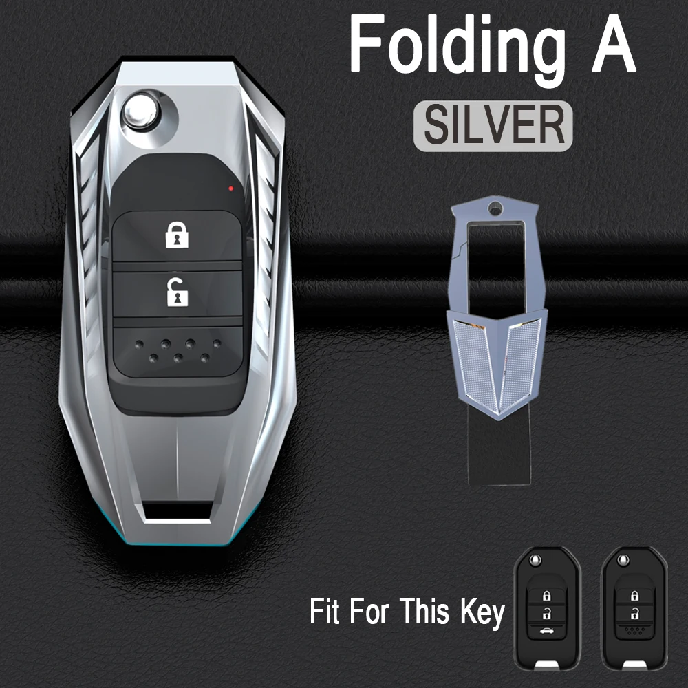 

Zinc Alloy Smart Remote Car Key Case Cover For Honda Hrv Civic Accord CR-V Fit ODYSSEY CITY JZZE Key Case Fob 2/3 BTN