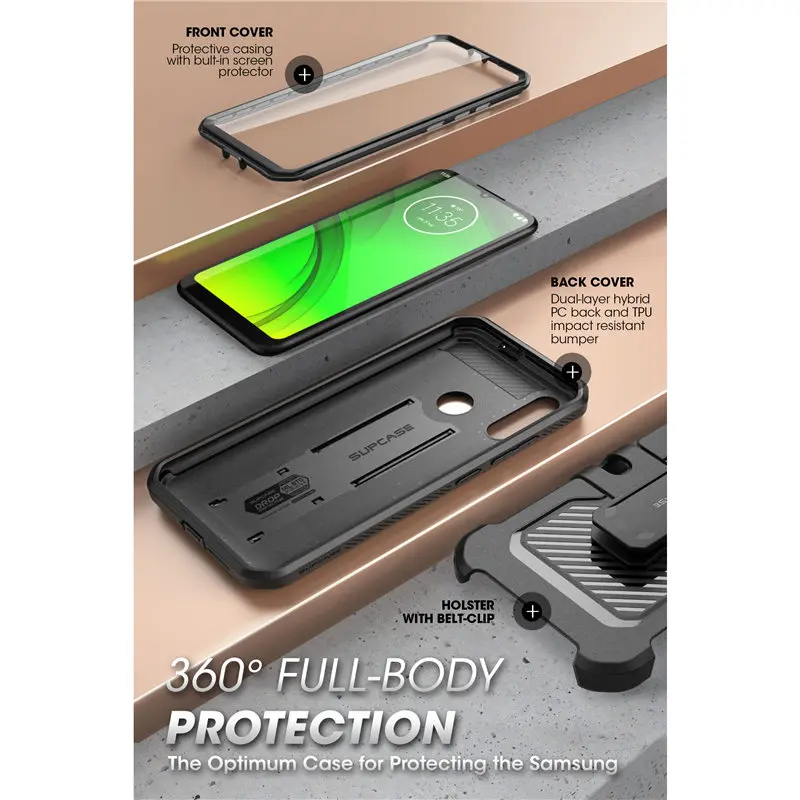 SUPCASE для Moto E6 Plus чехол( выпуск) UB Pro цельная прочная кобура защитный чехол для задней панели со встроенной защитной пленкой