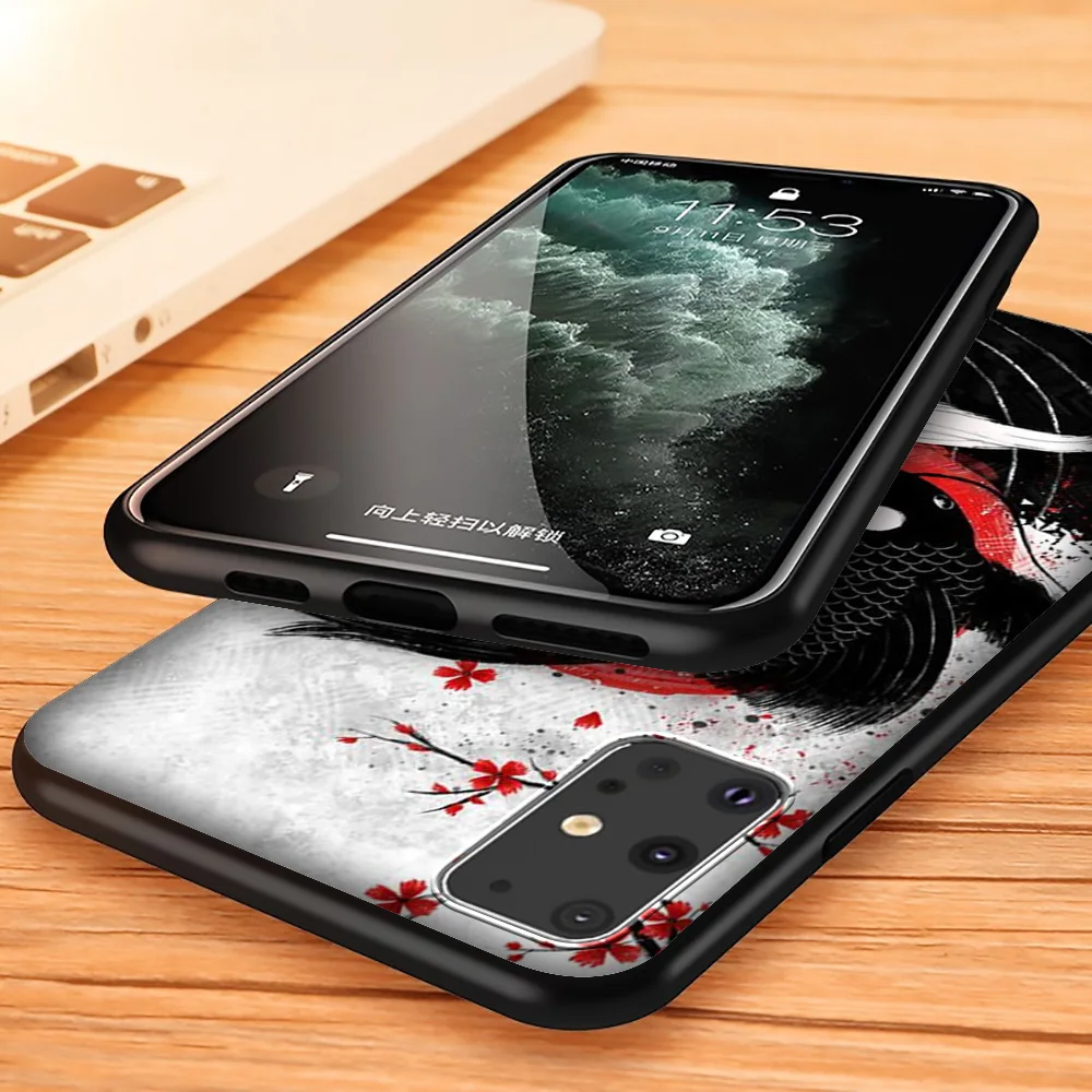 Мягкий чехол Lavaza из ТПУ с японской рыбкой удачи для Samsung Note A3 A5 A6 A7 A8 A9 8 9 J6 A10s A20s A30s