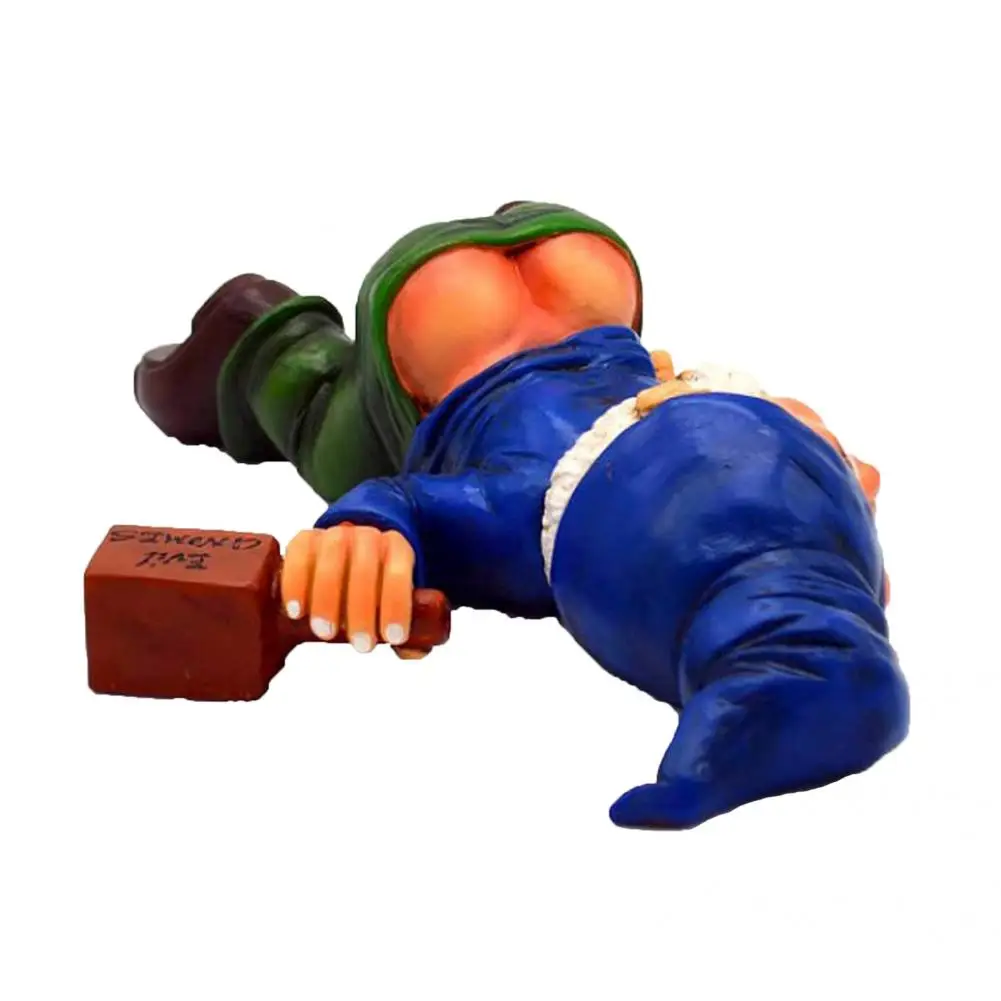 

Resin Good Funny Small Dwarf Sculpture Practical Garden Statue Adorable for Yard