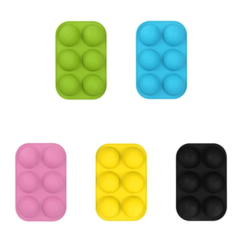 

6-hole Silicone Half Sphere Circle Chocolate Cupcake Cake Mold Cake Baking Pan Decorative Cake Mould Tool Party Supply Hot Sell