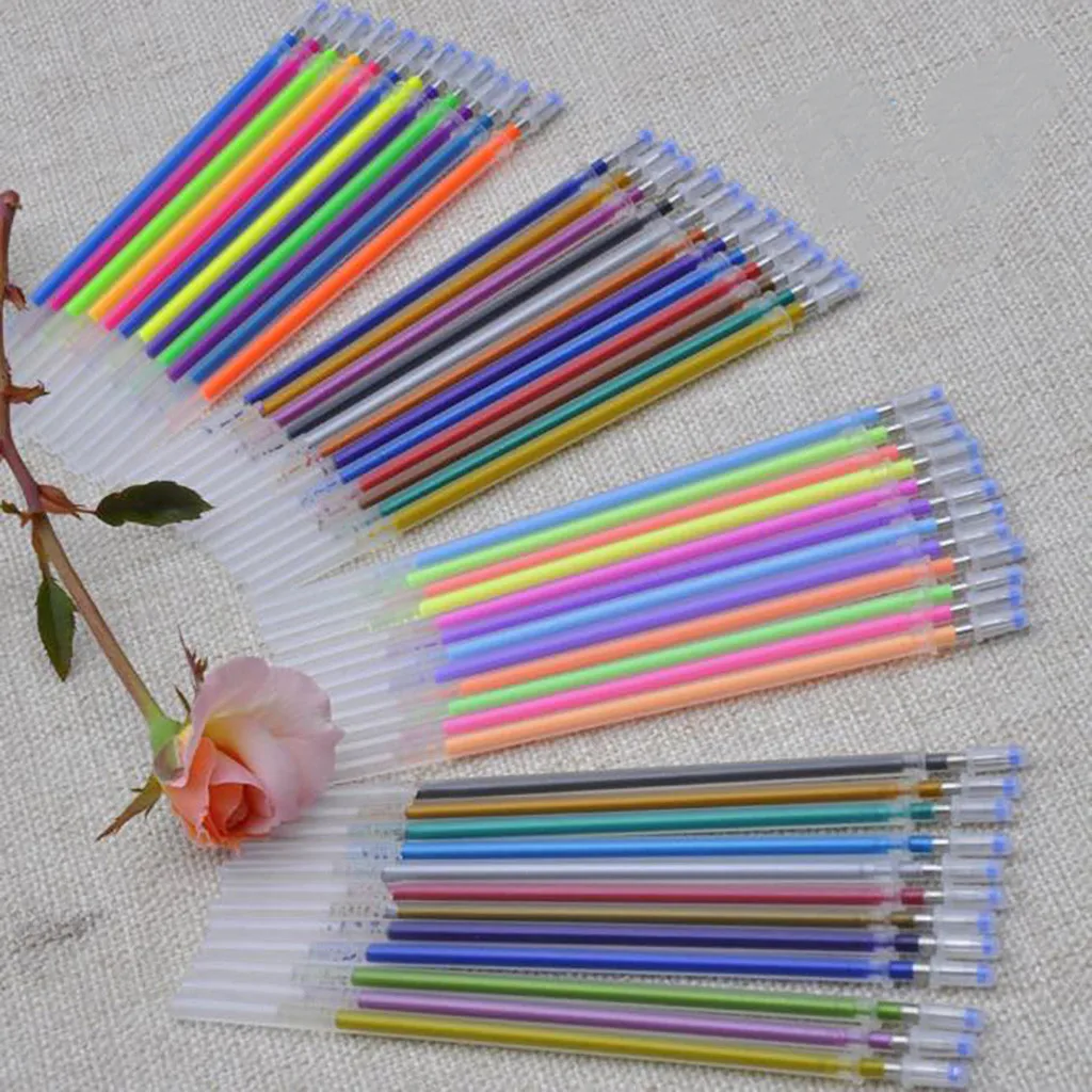 

Office school 12 color refills Marker watercolor gel pen replacement supplies Multi-color paint refill for smooth writing#C