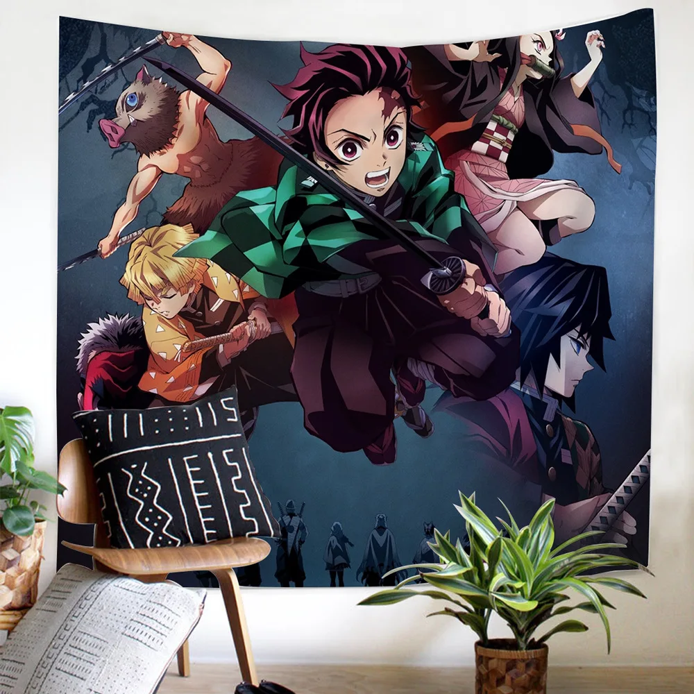 3D печать Kimetsu no Yaiba рассекающий демонов аниме прямоугольный настенный Декор для