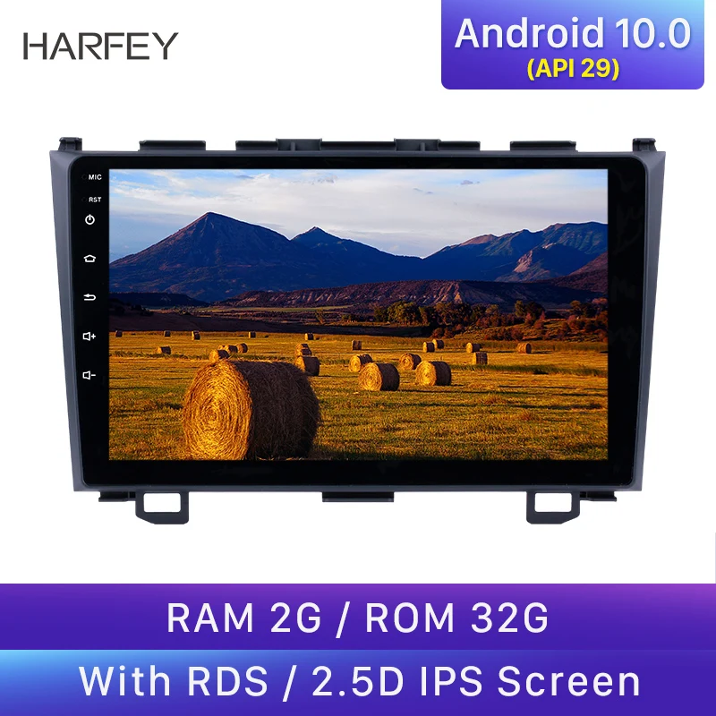 Аудиомагнитофон Harfey api29 Android 10 0 9 дюймов магнитофон для 2006 2011 Honda CRV Car GPS Navi