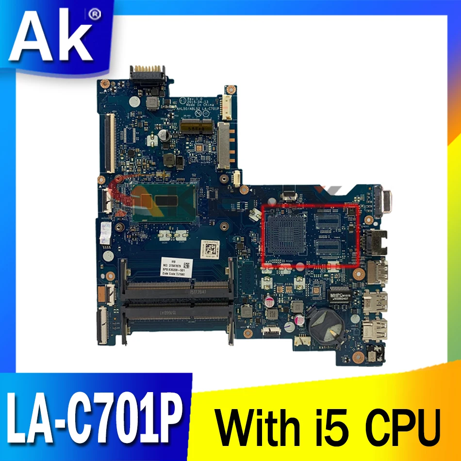 

AHL50/ABL52 LA-C701P для HP 15-AC 15-AY 250 G4, материнская плата для ноутбука с процессором i5 DDR3L 815244-601 836039-501 839543-501