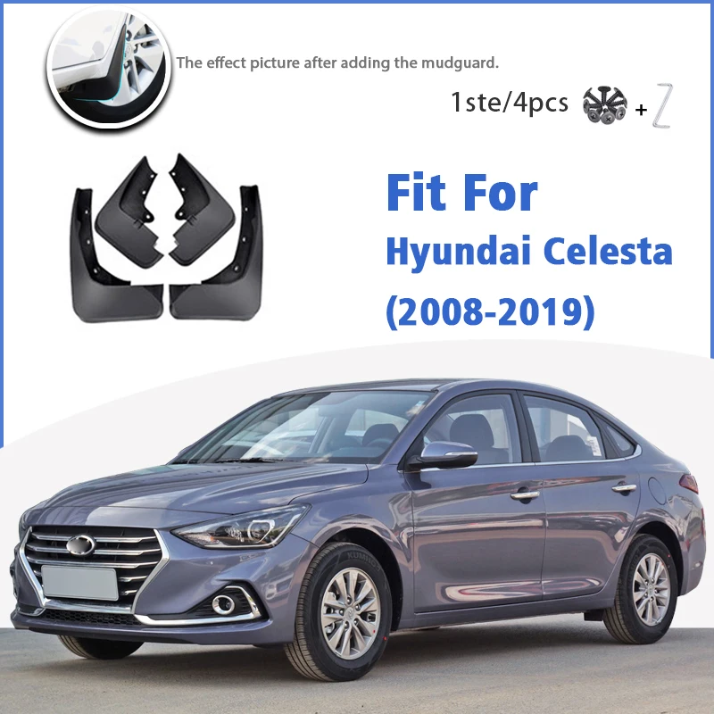 

Mudflaps For Hyundai Celesta 2008-2019 Front Rear 4pcs Mud Flap Mudguards car Accessories slyline Mud Flap Splash Guard