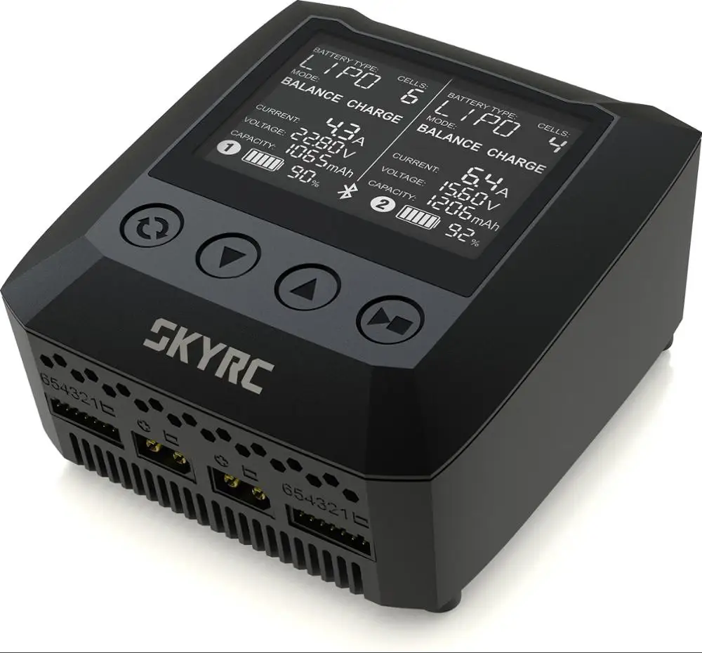 

Original SKYRC B6 Nano DUO 2X100W 15A AC bluetooth Smart Battery Charger Discharger Support Sky Charger high speed charger